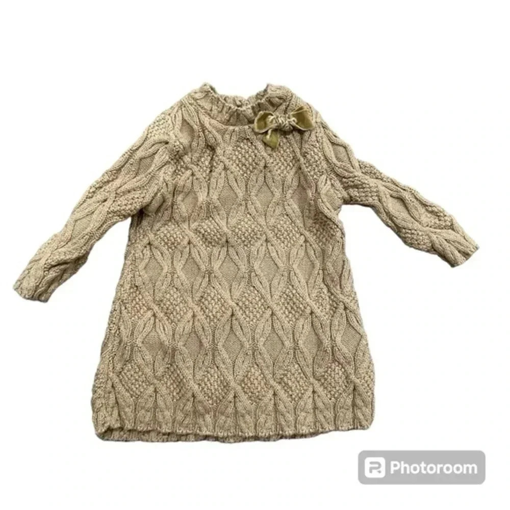 Max studio knitted dress with bow 3-6m